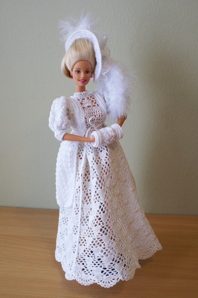 Crochet doll dress