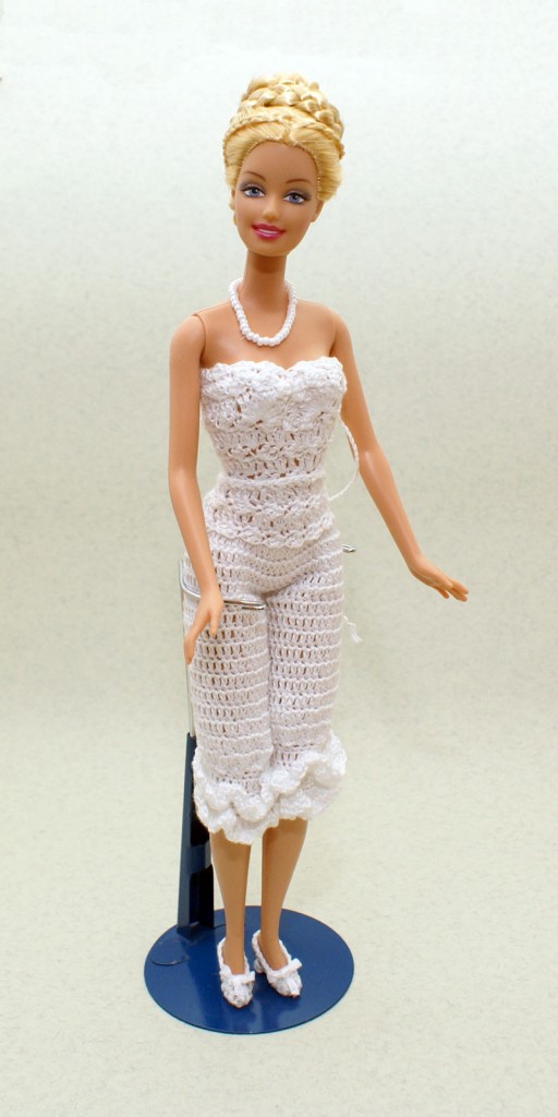 Crochet doll dress