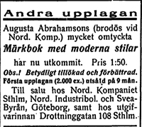 Märkbok av Augusta Abrahamsson - Utgåva 2 - Dagny 1911-01-26