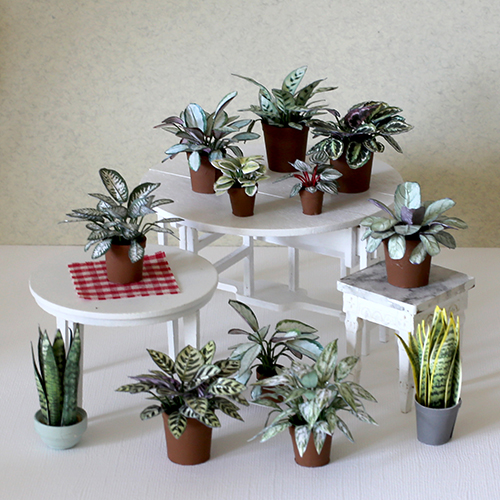 Dollhouse plants - DIY tutorial by Annie's Granny